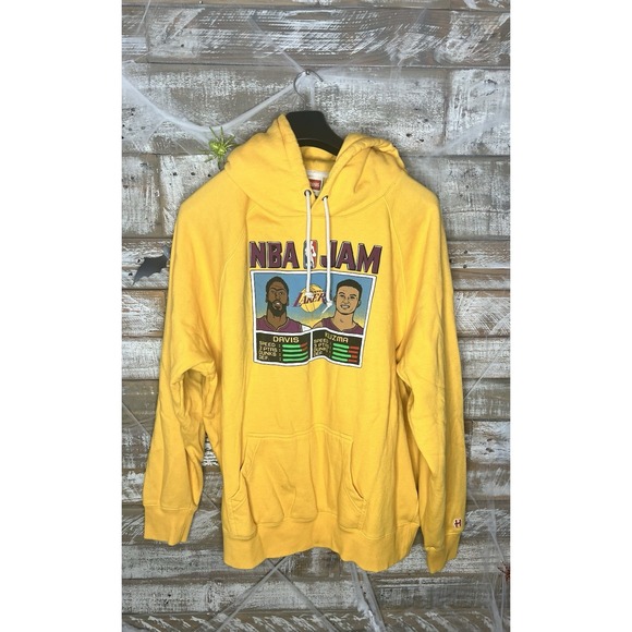 HOMAGE Other - Homage mens yellow hooded Los Angeles‎ Lakers Davis/Kuzma sweatshirt 2XL